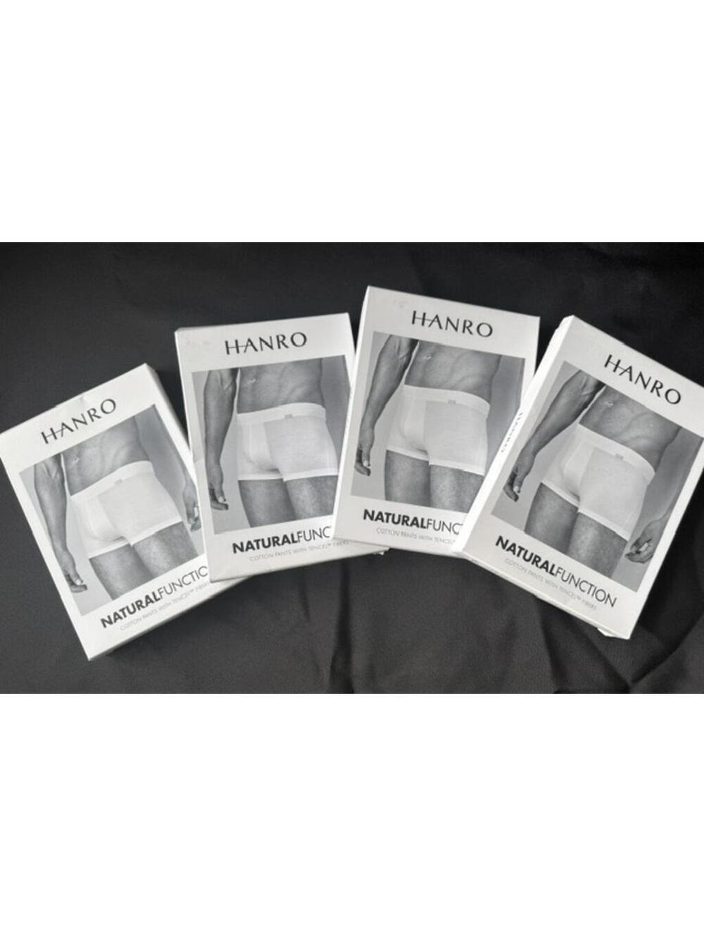 Hanro Natural Function Boxer Brief NIB Sz M | 4 pairs Black or White